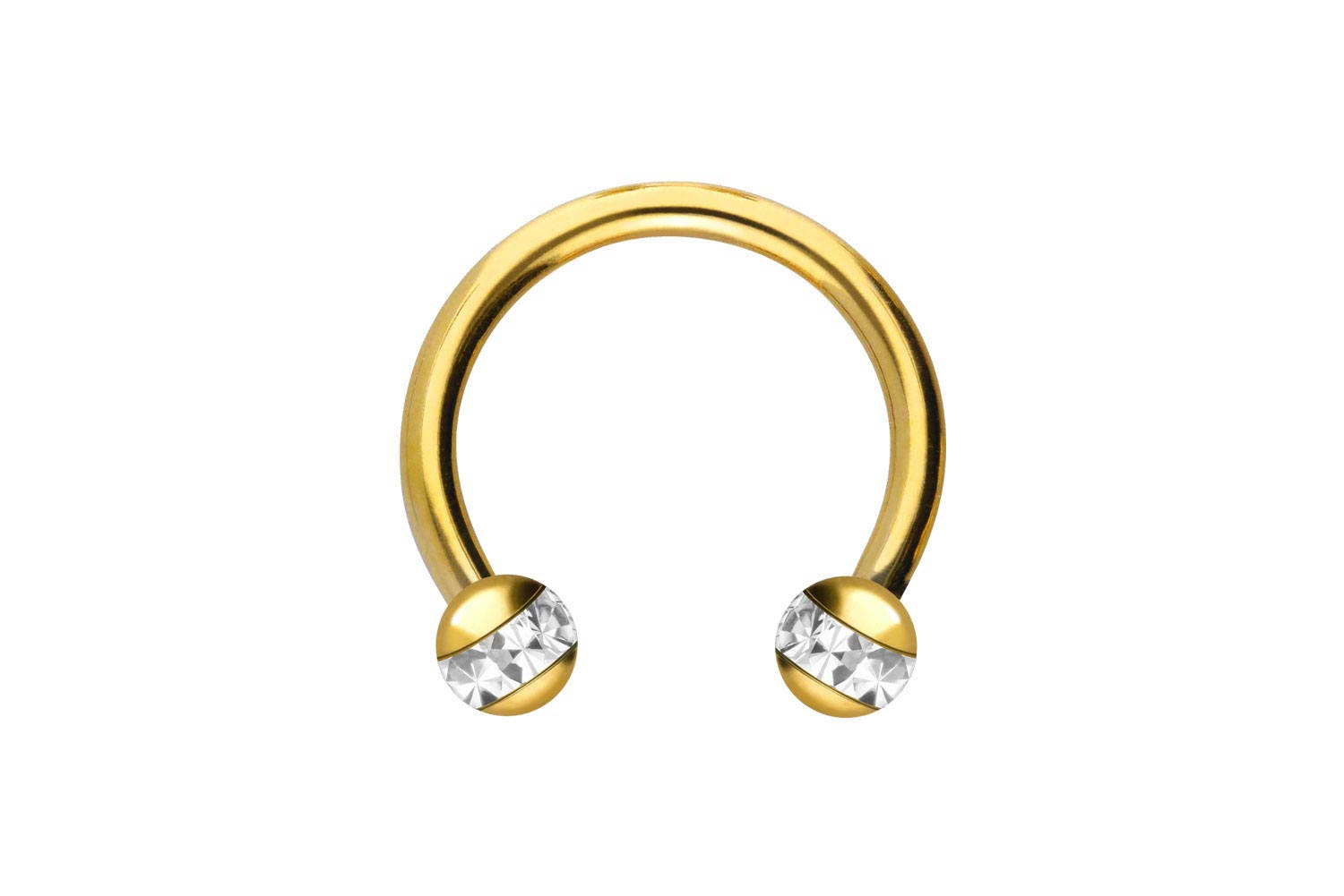 Chirurgenstahl Hufeisenring Piercing EPOXY-RING-KUGELN